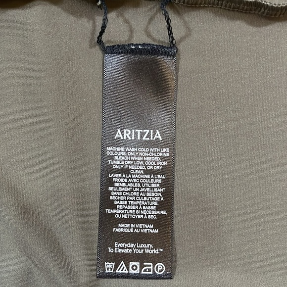 Aritzia Wilfred Botanist Dress in Dark Olive Green Size Large L Midi EUC - Picture 10 of 11